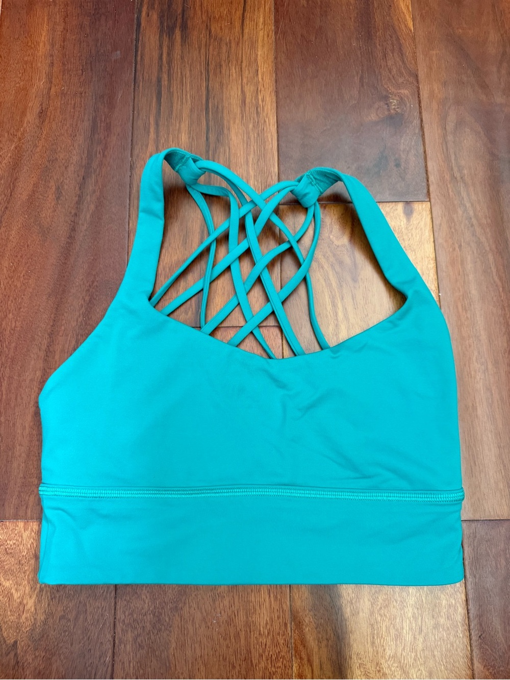 Lululemon Green Strappy Back Sports Bra size 6